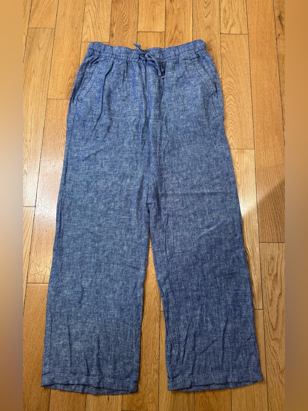 Old Navy Chambray Linen-Blend Women’s Wide Leg Pants